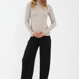 Lift Up Nursing Knit (Stone) | Ripe Maternity Canada