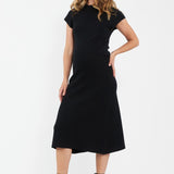 Maternity A-Line Knit Skirt (Black) | Ripe Maternity