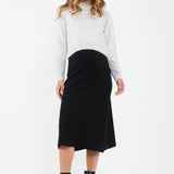 Tia Crop Knit Maternity Sweater (Snow Marle) | Ripe Maternity Canada