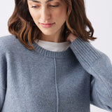 Eva Side-Zip Nursing Knit (Blue Marle) | Ripe Maternity