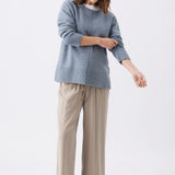Eva Side-Zip Nursing Knit (Blue Marle) | Ripe Maternity