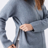 Eva Side-Zip Nursing Knit (Blue Marle) | Ripe Maternity