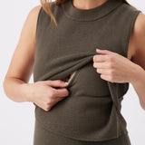 Layered Knit Nursing Dress