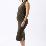 Layered Knit Nursing Dress