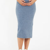 Dani Knit Maternity Skirt (Denim Marle) | Ripe Maternity Canada