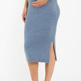 Dani Knit Maternity Skirt (Denim Marle) | Ripe Maternity Canada