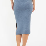 Dani Knit Maternity Skirt (Denim Marle) | Ripe Maternity Canada