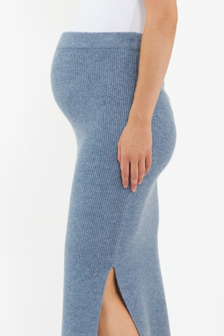 Dani Knit Maternity Skirt (Denim Marle) | Ripe Maternity Canada