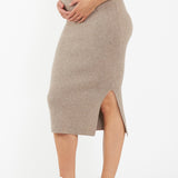 Dani Knit Maternity Skirt (Latte) | Ripe Maternity Canada