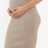 Dani Knit Maternity Skirt (Latte) | Ripe Maternity Canada