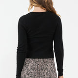 Willa Crop Maternity & Nursing Knit Sweater (Black) | Ripe Maternity