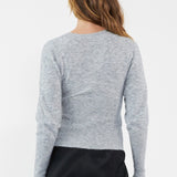 Willa Crop Maternity & Nursing Knit Sweater (Silver) | Ripe Maternity