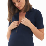 Maddy Knit Polo Maternity & Nursing Dress | Ripe Maternity | Carry Maternity | Maternity and Nursing Dresses Canada