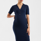 Maddy Knit Polo Maternity & Nursing Dress | Ripe Maternity | Carry Maternity | Maternity and Nursing Dresses Canada