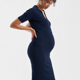 Maddy Knit Polo Maternity & Nursing Dress | Ripe Maternity | Carry Maternity | Maternity and Nursing Dresses Canada
