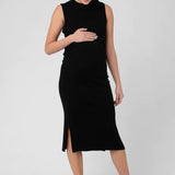 Layered Knit Nursing Dress - Black | Ripe Maternity | CARRY | Maternity and Nursing Dresses Canada