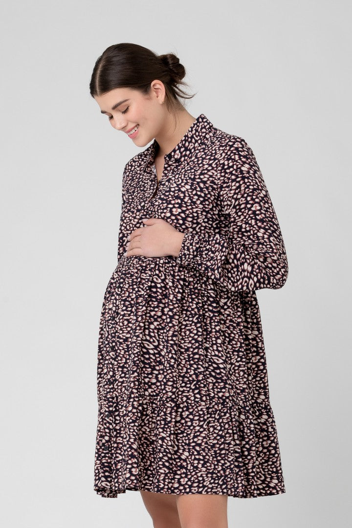 Leah Button Through Dress | Ripe Maternity | Carry Maternity | Maternity and Nursing Shirt Dresses Canada
