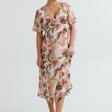 Lily Chiffon Maternity Evening Dress (Floral) | CARRY