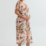 Lily Chiffon Maternity Evening Dress (Floral) | CARRY