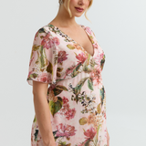 Lily Chiffon Maternity Evening Dress (Floral) | CARRY