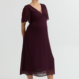 Lily Chiffon Maternity Evening Dress (Deep Violet) | CARRY