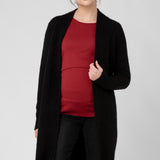 Linda Longline Cardigan | Black | Ripe Maternity | Maternity Sweaters and Cardigans Canada