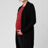 Linda Longline Cardigan | Black | Ripe Maternity | Maternity Sweaters and Cardigans Canada