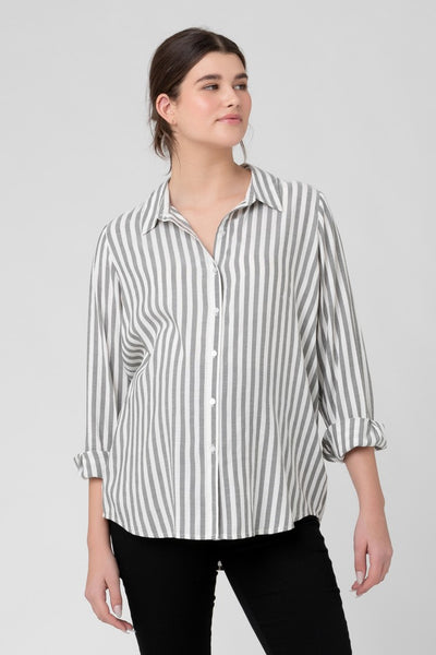 Lou Stripe Shirt | Maternity & Nursing Shirts | Ripe Maternity | Maternity Tops Canada
