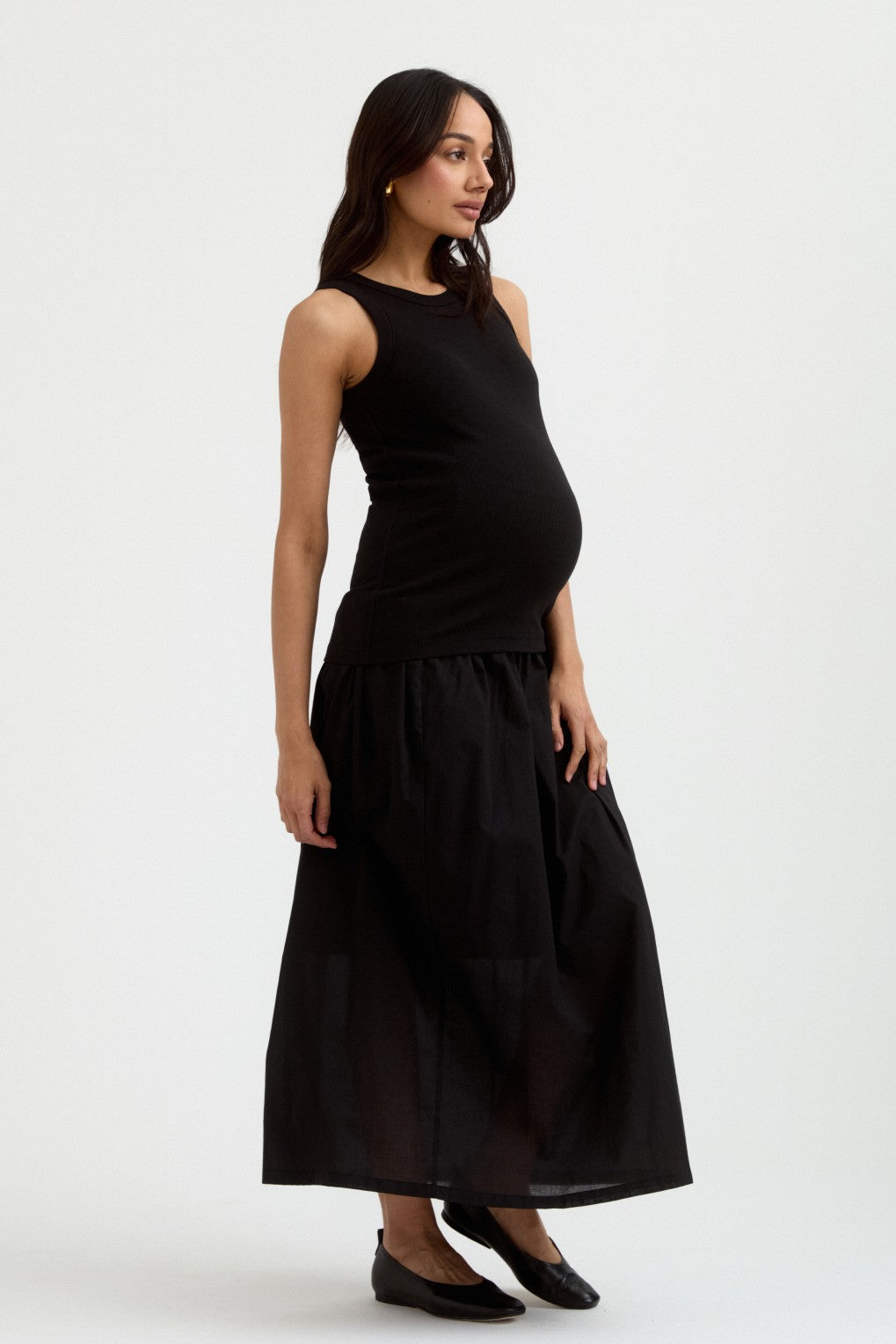 Mia Drop Waist Maternity Skirt | CARRY Maternity | Maternity Skirts Canada