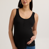 Soft Modal Maternity & Nursing Tank Top (Black) | CARRY