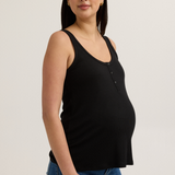 Soft Modal Maternity & Nursing Tank Top (Black) | CARRY