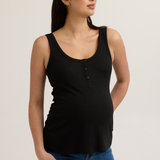 Soft Modal Maternity & Nursing Tank Top (Black) | CARRY