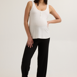 Soft Modal Maternity & Nursing Tank Top (White) | CARRY 