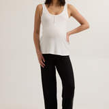 Soft Modal Maternity & Nursing Tank Top (White) | CARRY