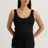 Soft Modal Maternity & Nursing Tank Top (Black) | CARRY