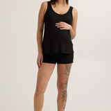 Soft Modal Rib Maternity Short (Black) | CARRY