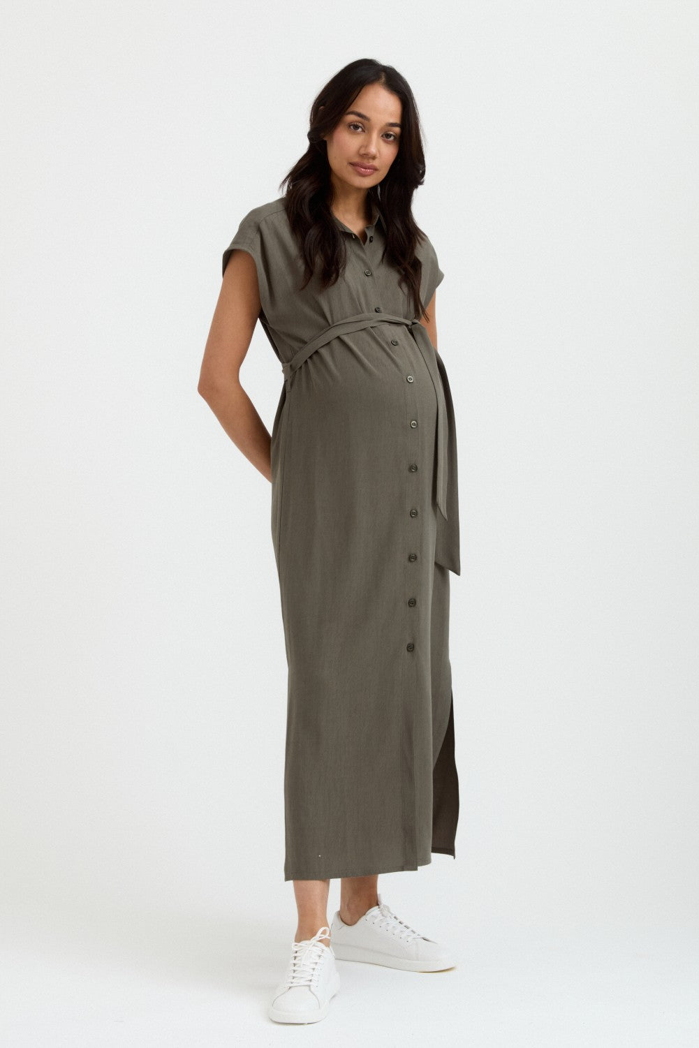 Monroe Midi Shirt Dress | Carry Maternity | Maternity Maxi Dresses Canada