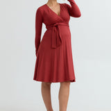 Soft Maternity Wrap Dress (Spice) | CARRY