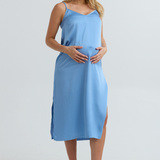 Chic Maternity Slip Dress (Cloud Blue) | CARRY