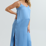 Chic Maternity Slip Dress (Cloud Blue) | CARRY