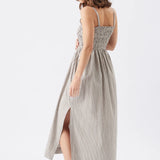 Leo Stripe Shirred Dress