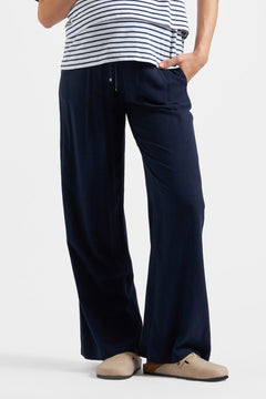 Marlow Shirred Maternity Pant (Navy) | Ripe Maternity