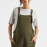 Terry Linen Maternity Playsuit (Khaki) | Ripe Maternity
