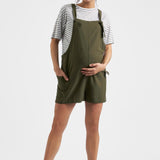 Terry Linen Maternity Playsuit (Khaki) | Ripe Maternity