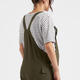Terry Linen Maternity Playsuit (Khaki) | Ripe Maternity