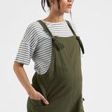 Terry Linen Maternity Playsuit (Khaki) | Ripe Maternity