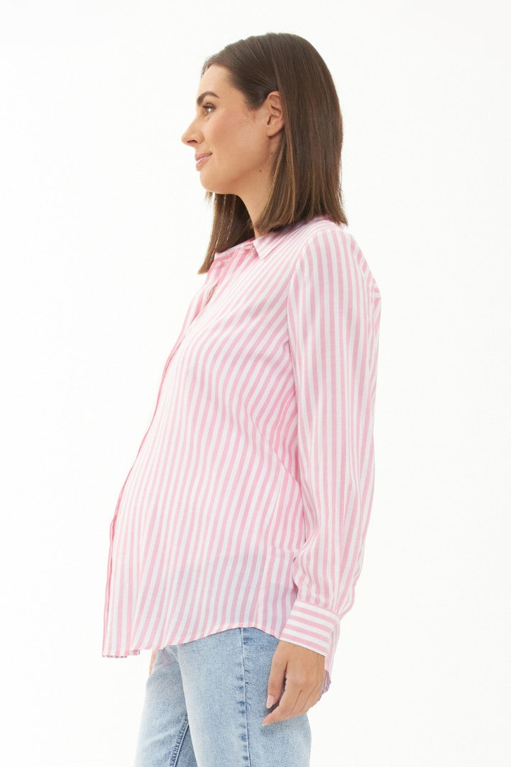 Emmy Stripe Shirt | Ripe Maternity | Maternity Shirts Canada