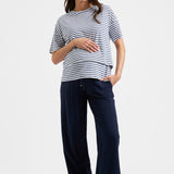 Claudette Maternity & Nursing Stripe Tee (White/Navy) | Ripe Maternity