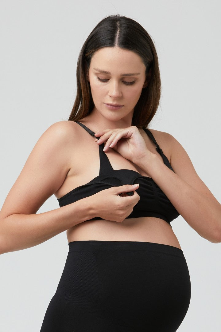 Seamless Nursing Bra (Black) | Ripe Maternity