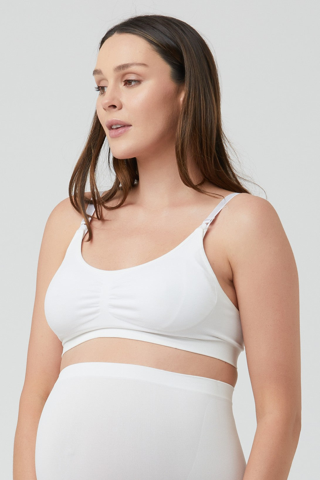 Seamless Nursing Bra (White) | Ripe Maternity